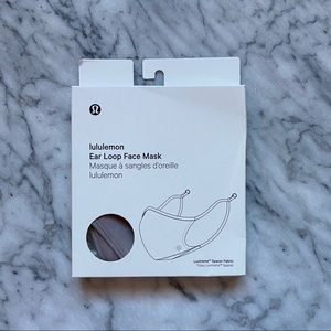 SOLD Lululemon Ear Loop Face Mask Dark Chrome NWT